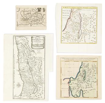 (HOLY LAND.) Group of 17 seventeenth-and-eighteenth-century engraved maps.